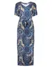 Geisha Dress v-neck AOP 37383-60 FAY
