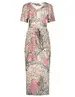 Geisha Dress v-neck AOP 37383-60 FAY