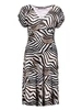Geisha Dress v-neck short AOP 57366-60 JUNE