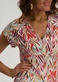 Geisha Dress v-neck short AOP 57366-60 JUNE