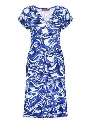 Geisha Dress v-neck short AOP 57366-60 JUNE