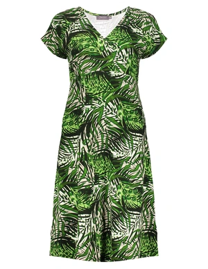 Geisha Dress v-neck short AOP 57366-60 JUNE