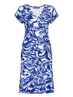 Geisha Dress v-neck short AOP 57366-60 JUNE