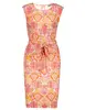 Geisha Dress with strap sleeveless AOP 37052-60 SKY