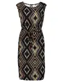 Geisha Dress with strap sleeveless AOP 37052-60 SKY