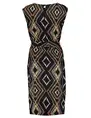 Geisha Dress with strap sleeveless AOP 37052-60 SKY