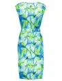 Geisha Dress with strap sleeveless AOP 37052-60 SKY