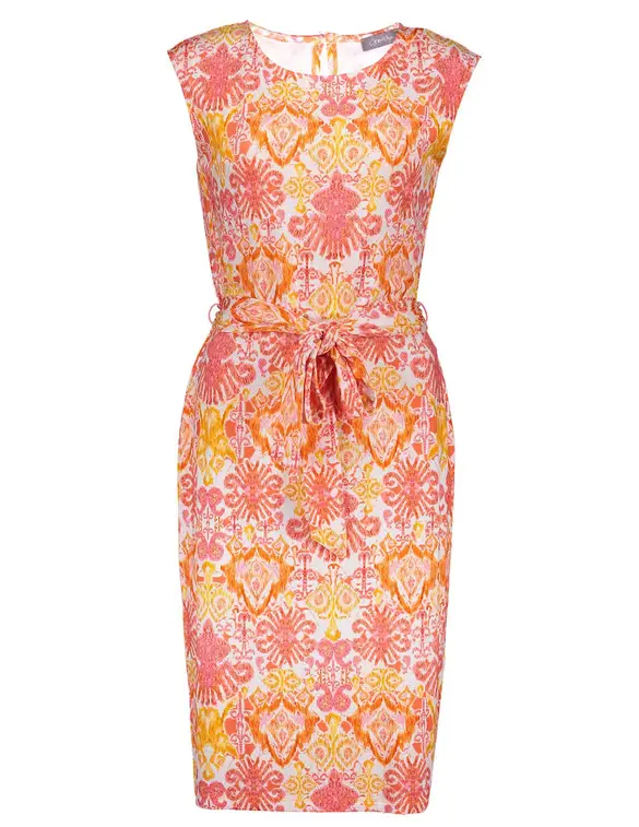 Geisha Dress with strap sleeveless AOP 37052-60 SKY