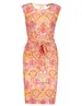 Geisha Dress with strap sleeveless AOP 37052-60 SKY