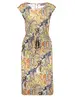 Geisha Dress with strap sleeveless AOP 37052-60 SKY