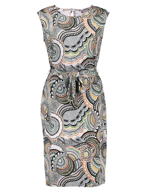 Geisha Dress with strap sleeveless AOP 37196-60 SKY.
