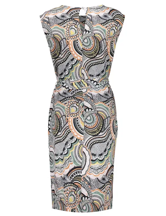 Geisha Dress with strap sleeveless AOP 37196-60 SKY.