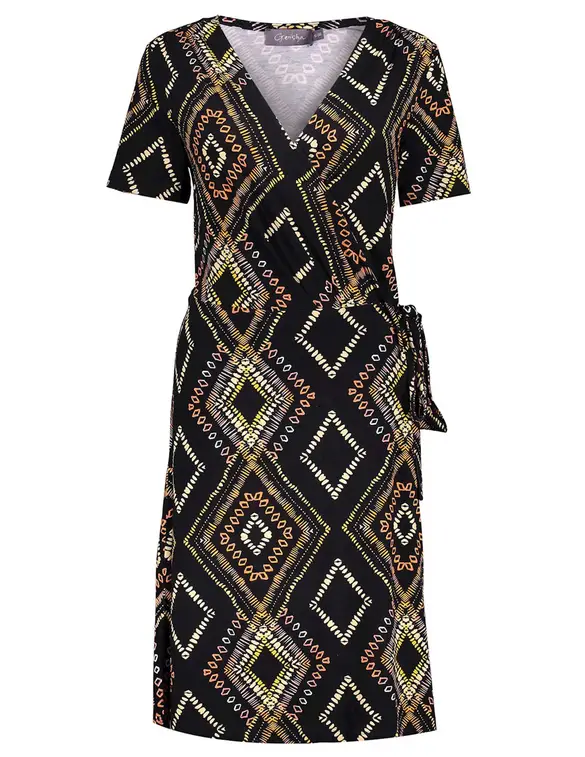 Geisha Dress wrap AOP 37192-60 LIZZ.