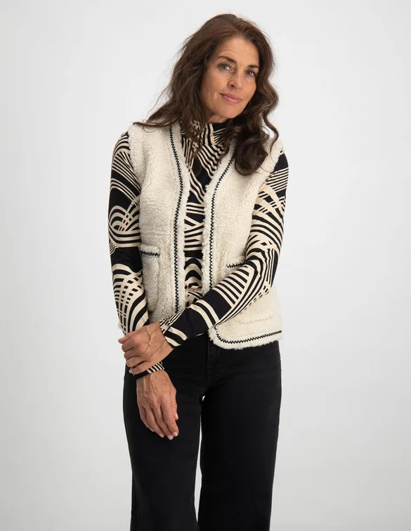 Geisha Gilet teddy embroidery 35542-19