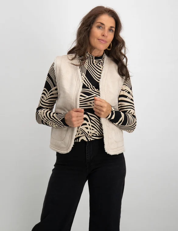 Geisha Gilet teddy embroidery 35542-19