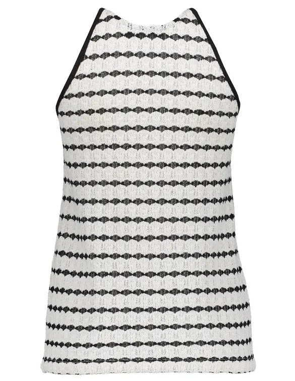Geisha Halter singlet fancy stripe 32386-45