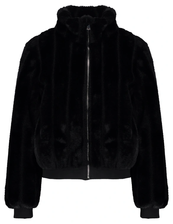 Geisha Jacket in fur vertical ''stripe'' 48570-19