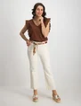 Geisha Jeans 7/8 flair + belt 21329-10