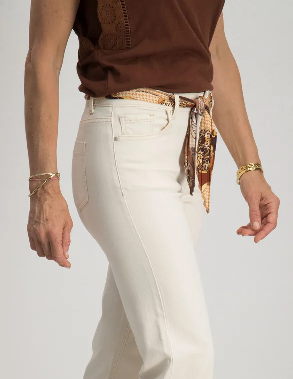 Geisha Jeans 7/8 flair + belt 21329-10