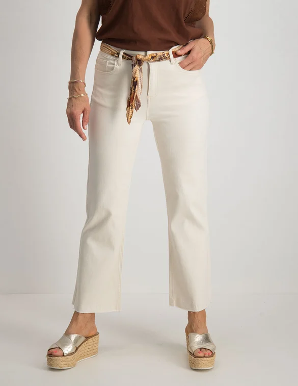 Geisha Jeans 7/8 flair + belt 21329-10