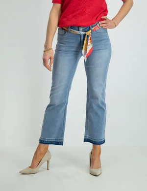 Geisha Jeans 7/8 flared + belt 31004-10