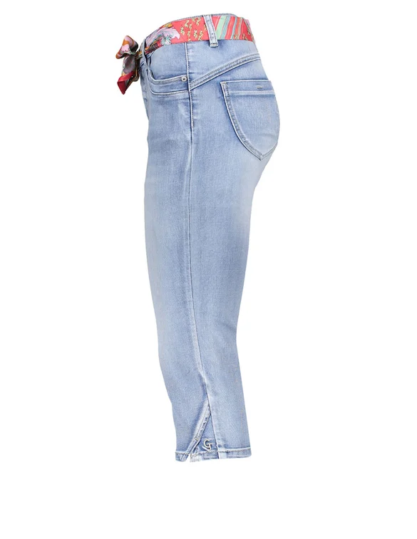 Geisha Jeans capri + belt 31003-10