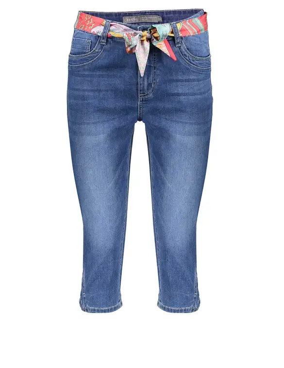 Geisha Jeans capri + belt 31003-10