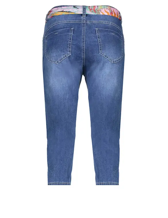 Geisha Jeans capri + belt 31003-10