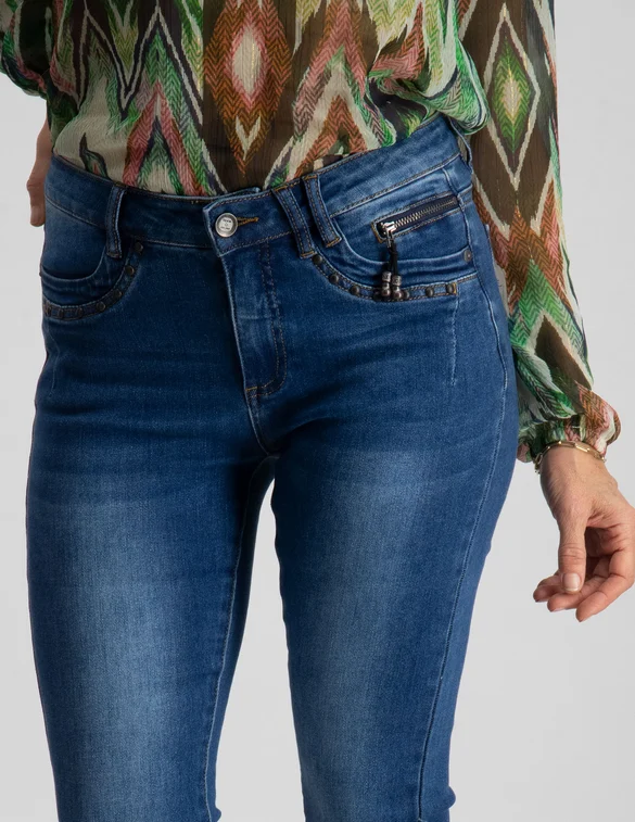 Geisha Jeans flair studs 21707-10