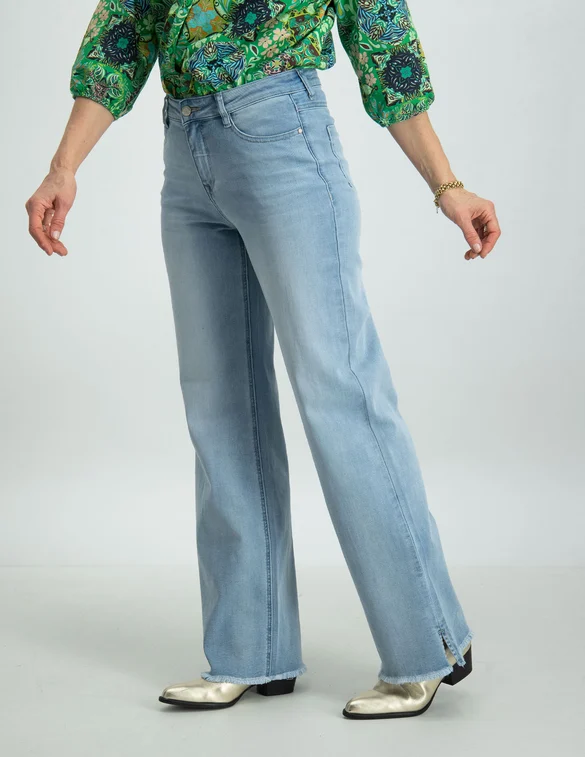 Geisha Jeans flare split 31007-10
