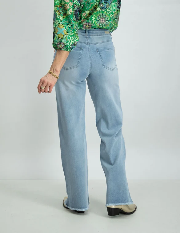 Geisha Jeans flare split 31007-10