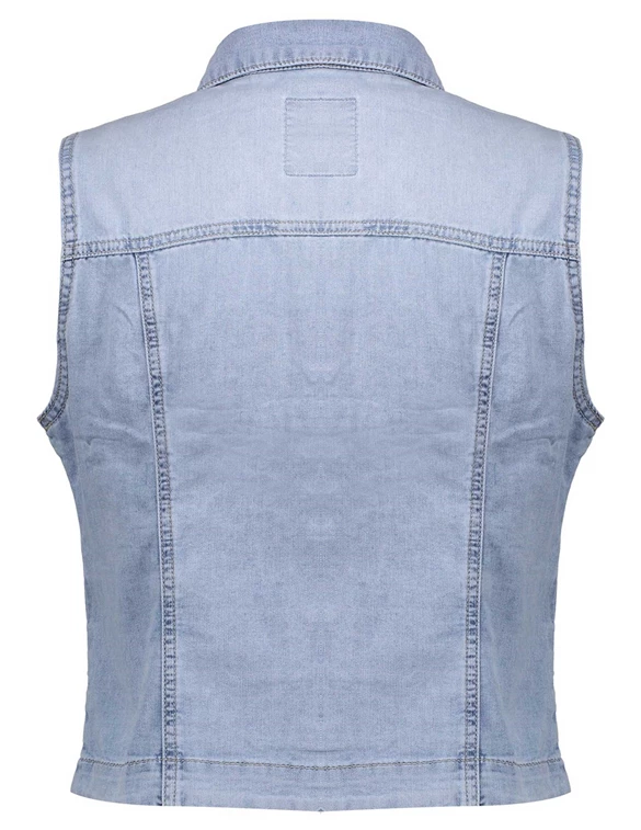 Geisha Jeans vest sleeveless 35304-10