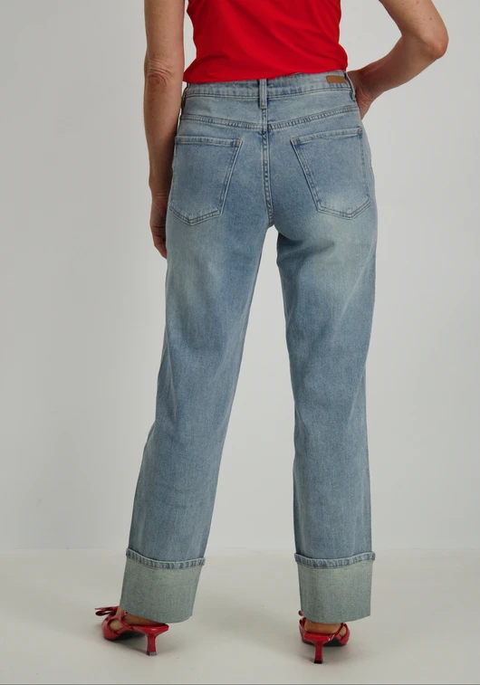 Geisha Jeans wide big turn up 51045-10