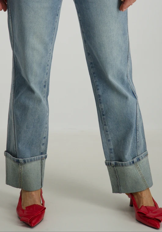 Geisha Jeans wide big turn up 51045-10