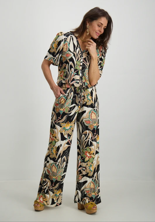 Geisha Jumpsuit straight leg aop 41105-60 AMY