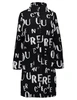 Geisha Padded coat with letters 48590-16