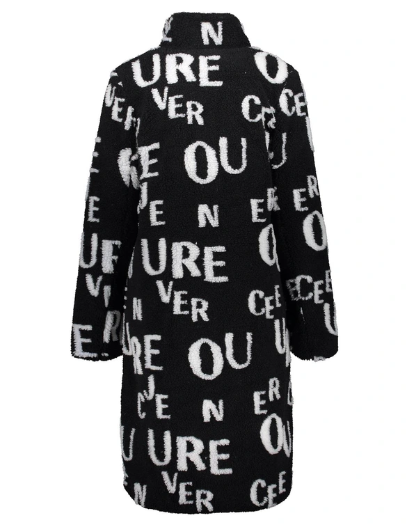 Geisha Padded coat with letters 48590-16