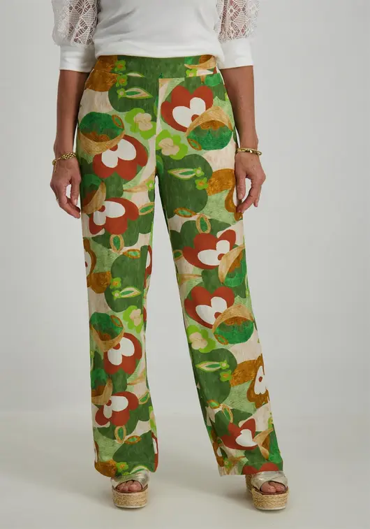 Geisha Pant AOP satin 41382-70