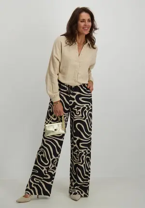 Geisha Pants AOP bicolor 41383-70