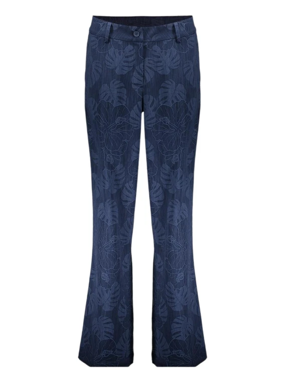 Geisha Pants denim flowers 51601-26