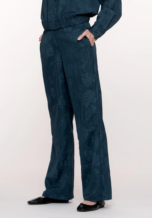 Geisha Pants denim flowers 51601-26