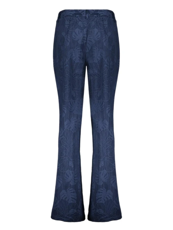 Geisha Pants denim flowers 51601-26