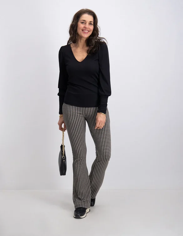 Geisha Pants flared legging jacquard 21841-60