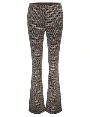 Geisha Pants jacquard flare 2-tone 41552-70