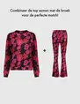 Geisha Pants jaqcuard flowers 41831-70