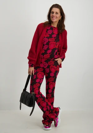 Geisha Pants jaqcuard flowers 41831-70