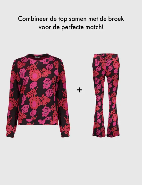 Geisha Pants jaqcuard flowers 41831-70