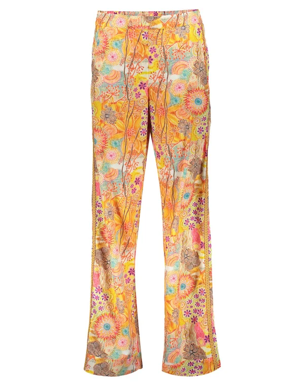 Geisha Pants multicolor flowers 31102-81