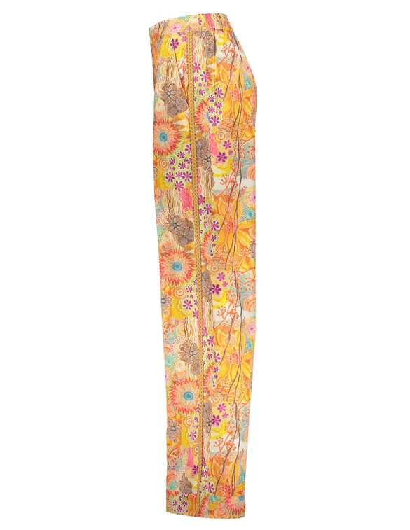 Geisha Pants multicolor flowers 31102-81