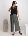 Geisha Pants plisse elastic waistband 01845-99